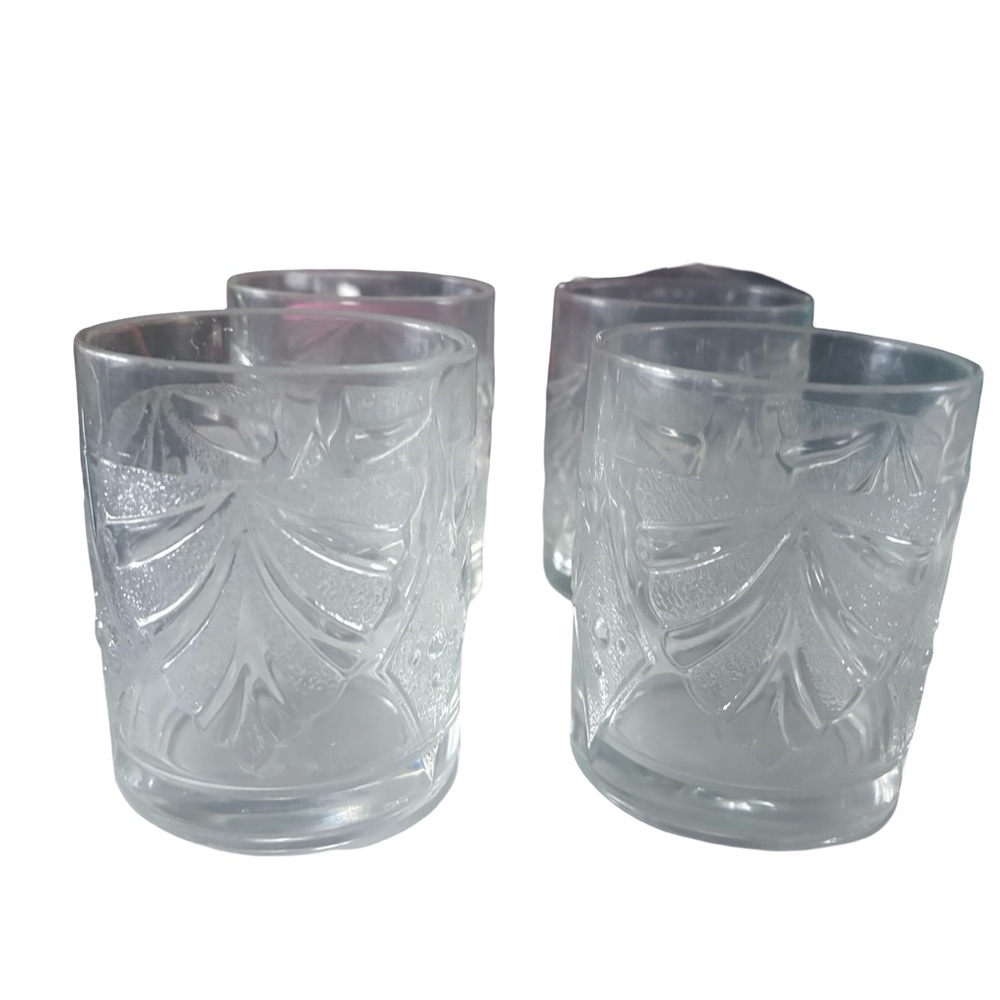 Martha Stewart Set of 6 Everyday Use Fan Diamond Round Clear Glasses - Picture 16 of 16